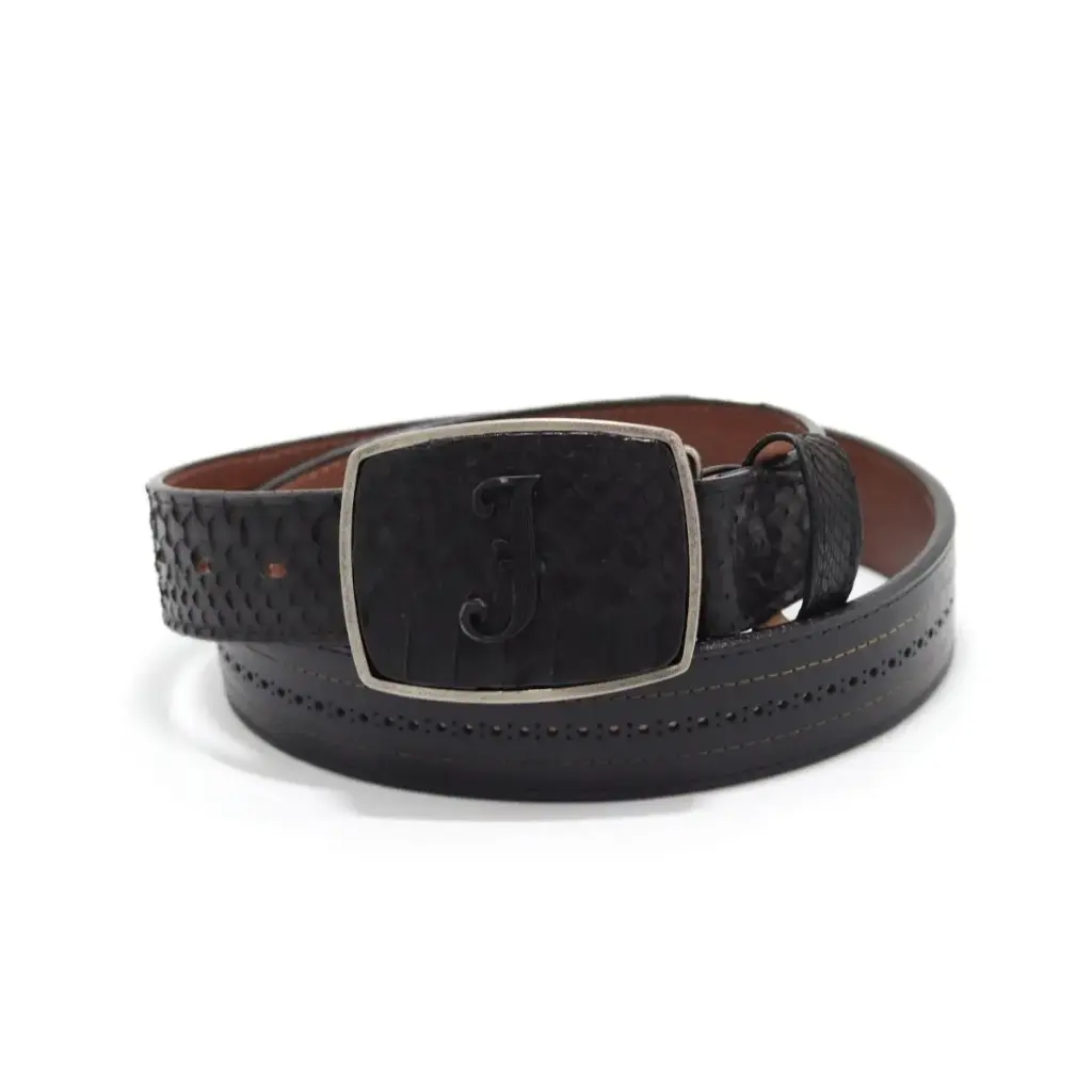 CINTO CABALLERO JAUREGUI PITON NEGRO 