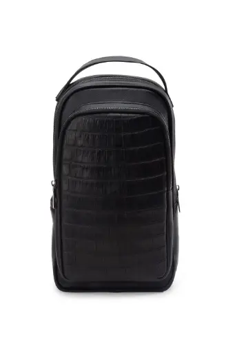 MINI BACK PACK COCODRILO NEGRO
